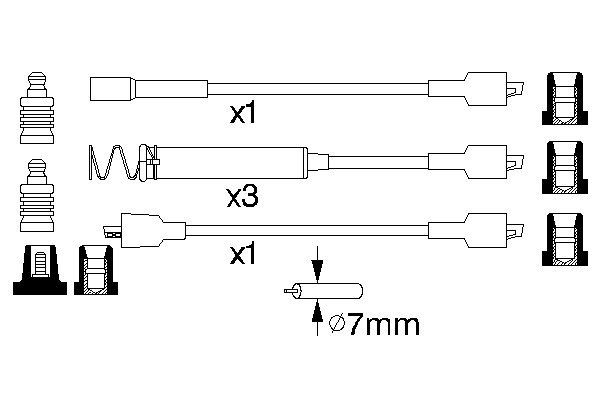 Ignition Cable Kit - 0 986 356 722 BOSCH