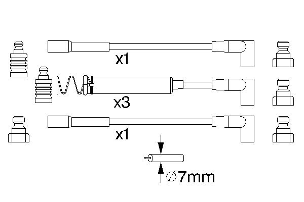 Ignition Cable Kit - 0 986 356 723 BOSCH