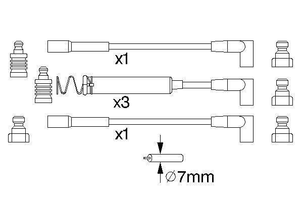 Ignition Cable Kit - 0 986 356 723 BOSCH