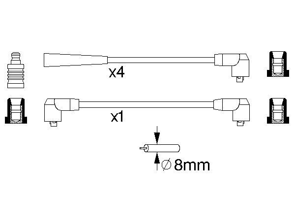 Ignition Cable Kit - 0 986 356 726 BOSCH