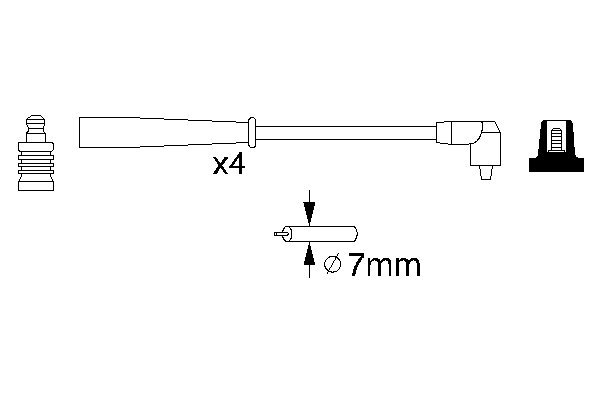 Ignition Cable Kit - 0 986 356 727 BOSCH