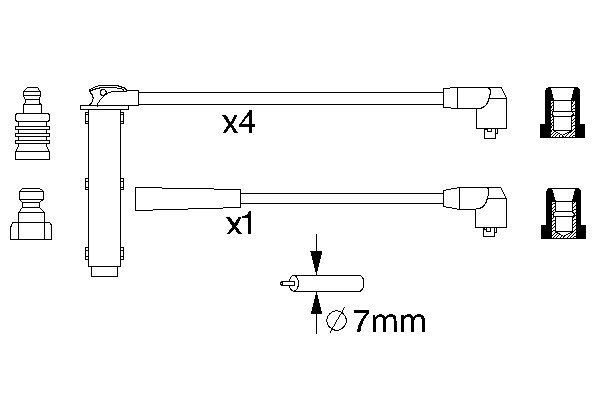 Ignition Cable Kit - 0 986 356 731 BOSCH