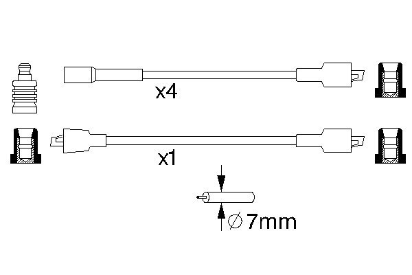 Ignition Cable Kit - 0 986 356 732 BOSCH