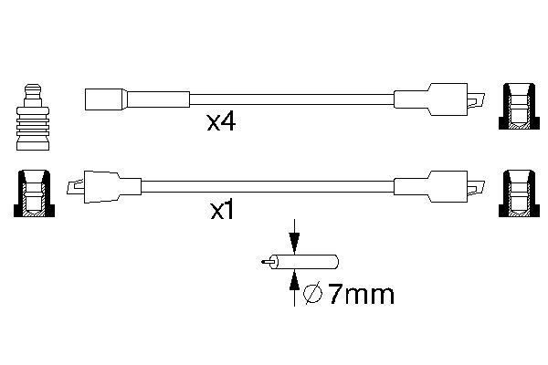 Ignition Cable Kit - 0 986 356 732 BOSCH