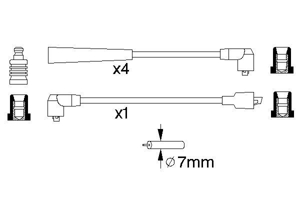 Ignition Cable Kit - 0 986 356 734 BOSCH