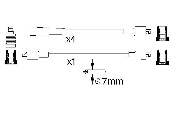 Ignition Cable Kit - 0 986 356 741 BOSCH