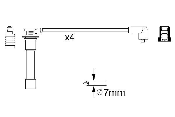 Ignition Cable Kit - 0 986 356 742 BOSCH