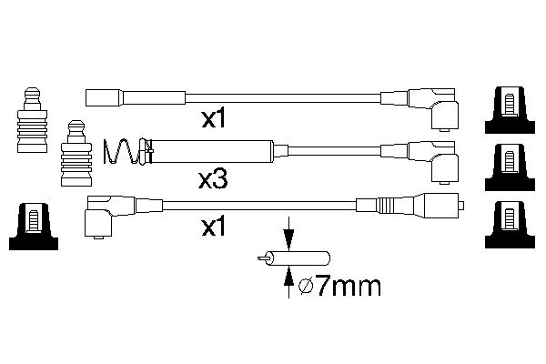 Ignition Cable Kit - 0 986 356 747 BOSCH