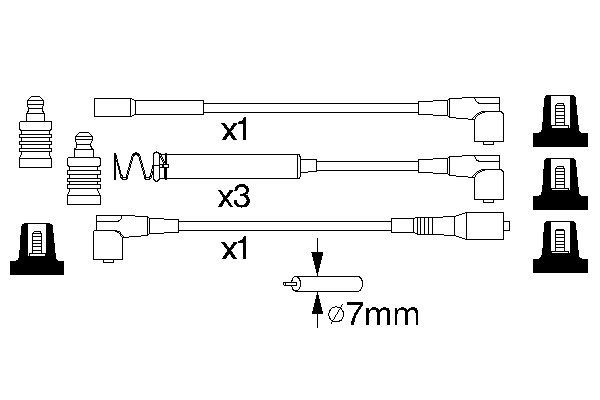 Ignition Cable Kit - 0 986 356 747 BOSCH