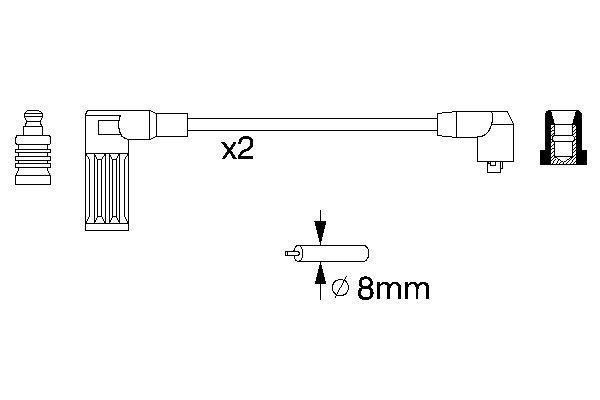 Ignition Cable Kit - 0 986 356 752 BOSCH