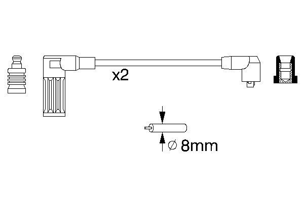 Ignition Cable Kit - 0 986 356 752 BOSCH