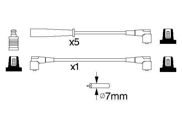 Ignition Cable Kit - 0 986 356 753 BOSCH