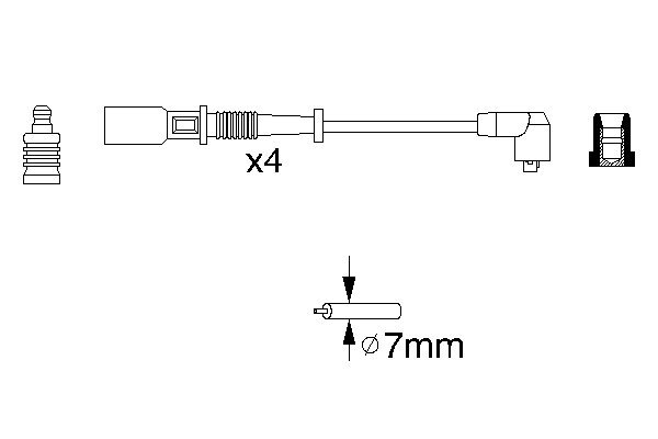 Ignition Cable Kit - 0 986 356 754 BOSCH