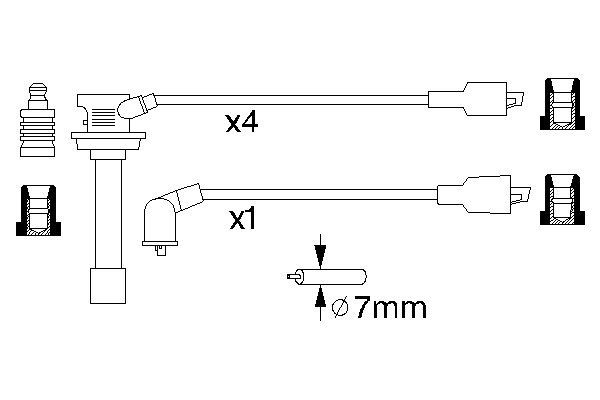 Ignition Cable Kit - 0 986 356 756 BOSCH