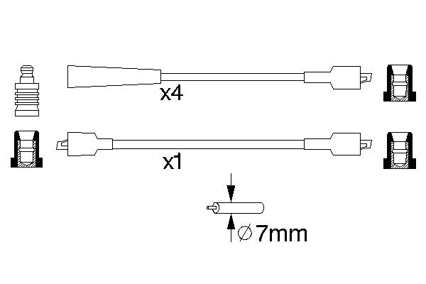Ignition Cable Kit - 0 986 356 762 BOSCH