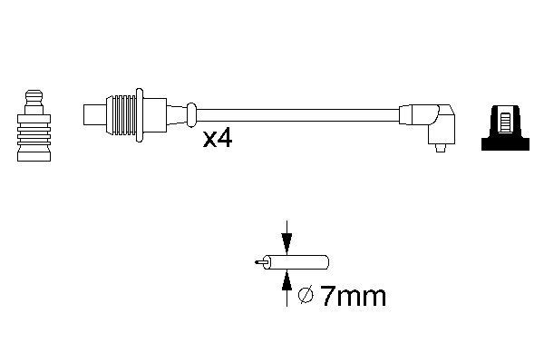 Ignition Cable Kit - 0 986 356 767 BOSCH