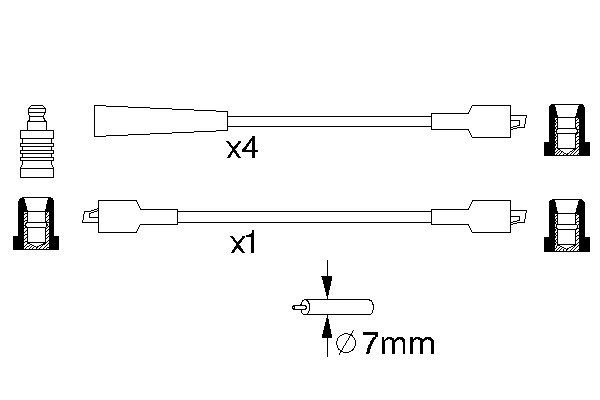 Ignition Cable Kit - 0 986 356 768 BOSCH