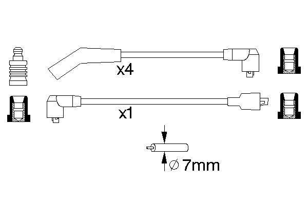Ignition Cable Kit - 0 986 356 772 BOSCH