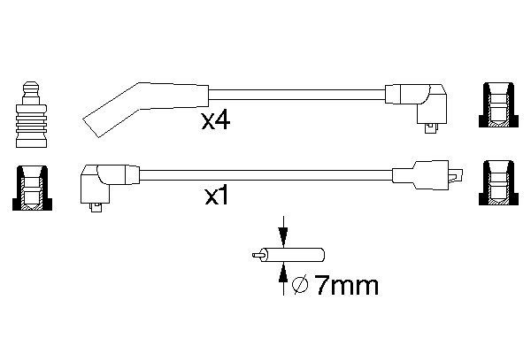 Ignition Cable Kit - 0 986 356 772 BOSCH