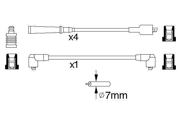 Ignition Cable Kit - 0 986 356 773 BOSCH