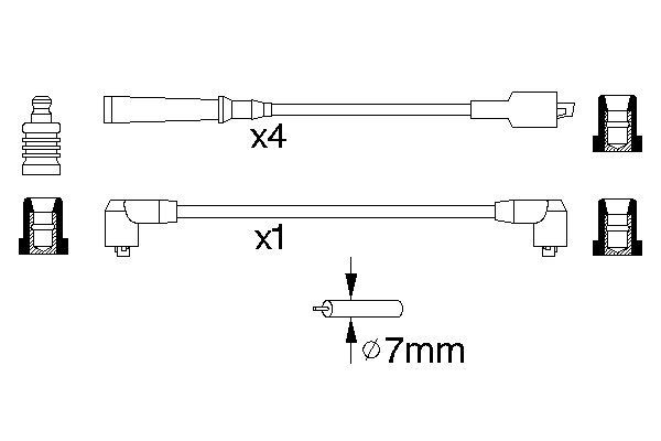 Ignition Cable Kit - 0 986 356 773 BOSCH