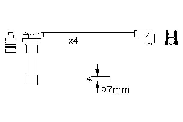 Ignition Cable Kit - 0 986 356 776 BOSCH