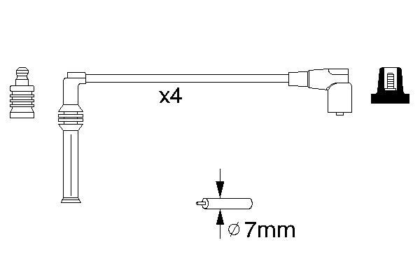 Ignition Cable Kit - 0 986 356 778 BOSCH