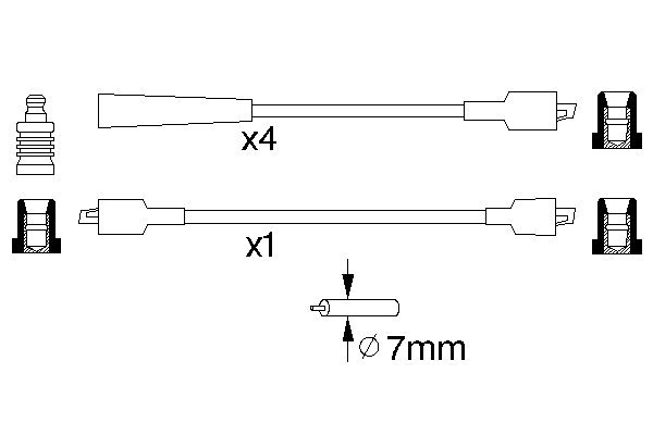 Ignition Cable Kit - 0 986 356 785 BOSCH