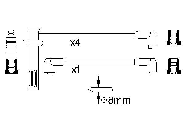 Ignition Cable Kit - 0 986 356 791 BOSCH