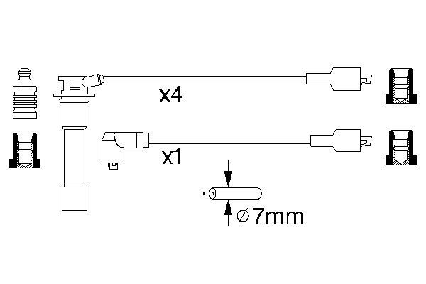 Ignition Cable Kit - 0 986 356 795 BOSCH