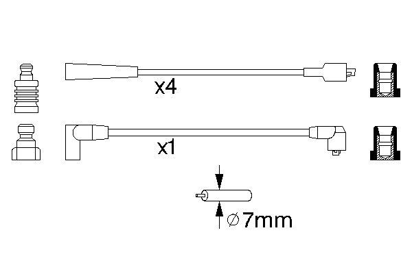 Ignition Cable Kit - 0 986 356 798 BOSCH