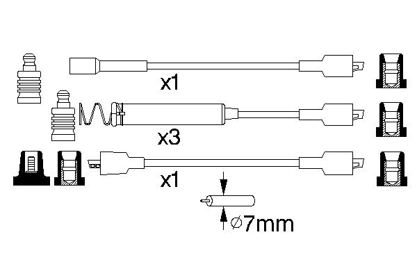 Ignition Cable Kit - 0 986 356 800 BOSCH