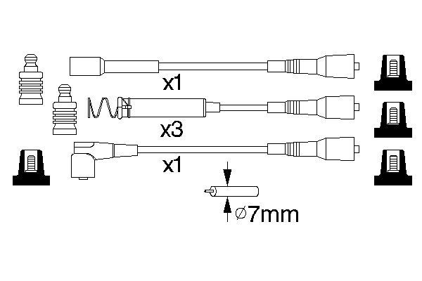 Ignition Cable Kit - 0 986 356 801 BOSCH