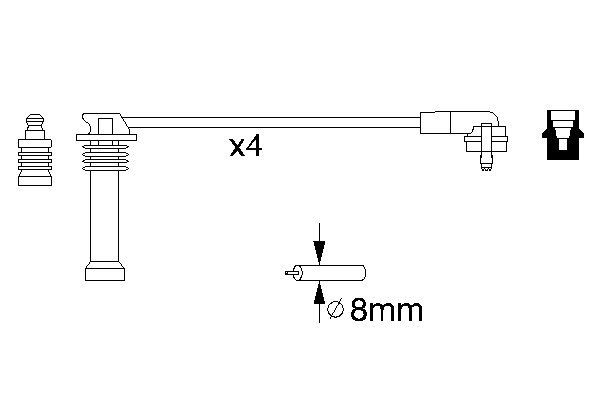Ignition Cable Kit - 0 986 356 805 BOSCH
