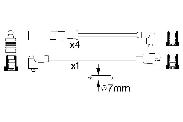 Ignition Cable Kit - 0 986 356 807 BOSCH