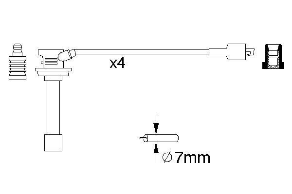 Ignition Cable Kit - 0 986 356 810 BOSCH