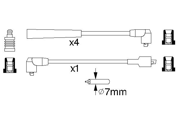 Ignition Cable Kit - 0 986 356 812 BOSCH