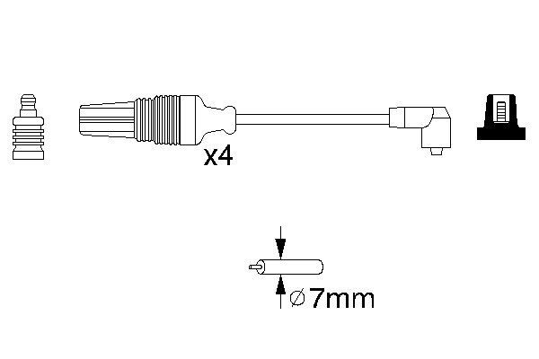Ignition Cable Kit - 0 986 356 830 BOSCH