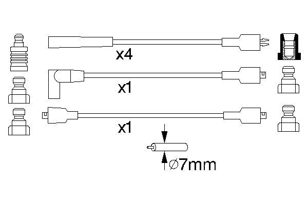 Ignition Cable Kit - 0 986 356 834 BOSCH