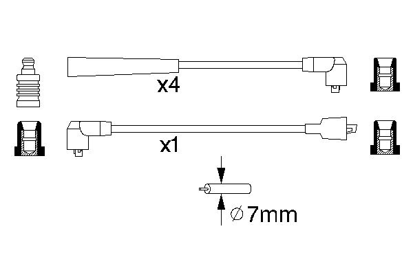 Ignition Cable Kit - 0 986 356 841 BOSCH