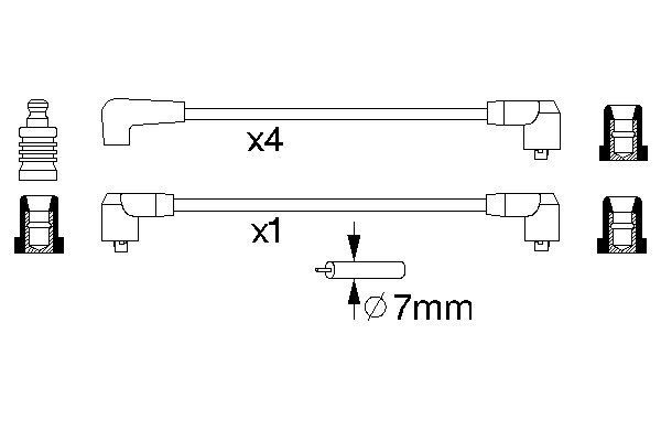 Ignition Cable Kit - 0 986 356 844 BOSCH