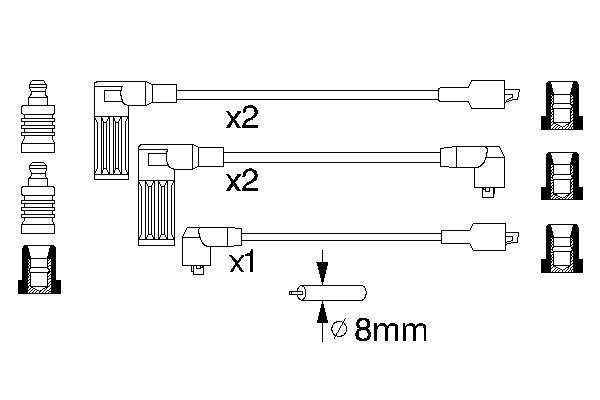 Ignition Cable Kit - 0 986 356 846 BOSCH
