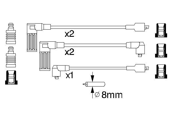 Ignition Cable Kit - 0 986 356 846 BOSCH