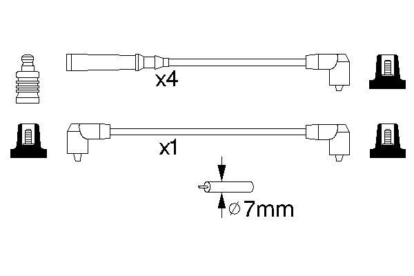 Ignition Cable Kit - 0 986 356 847 BOSCH