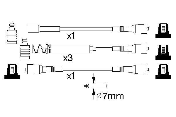 Ignition Cable Kit - 0 986 356 850 BOSCH