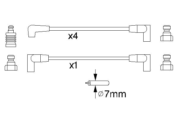 Ignition Cable Kit - 0 986 356 852 BOSCH