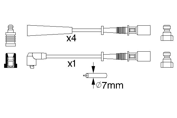 Ignition Cable Kit - 0 986 356 853 BOSCH