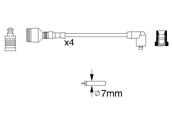 Ignition Cable Kit - 0 986 356 856 BOSCH