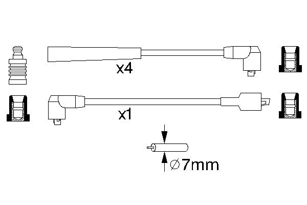 Ignition Cable Kit - 0 986 356 859 BOSCH