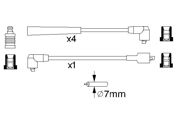 Ignition Cable Kit - 0 986 356 859 BOSCH